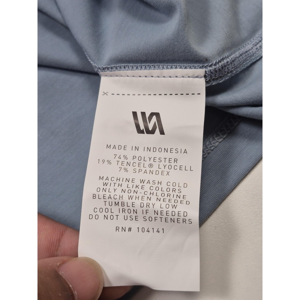 VRST Icon Tee Shirt Mens Large Muted Denim Blue Short Sleeve Performance Tee - Picture 6 of 12